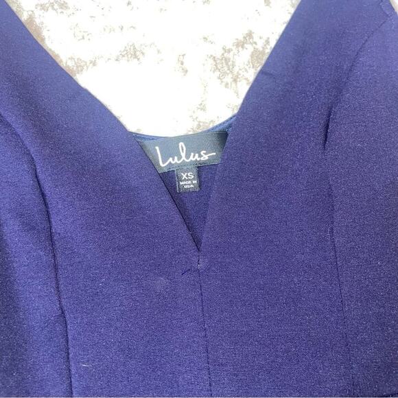 LuLu’s dress Feel Good Navy Blue Skort Dress V- plung neck SZ XS fit & flare - Picture 8 of 10